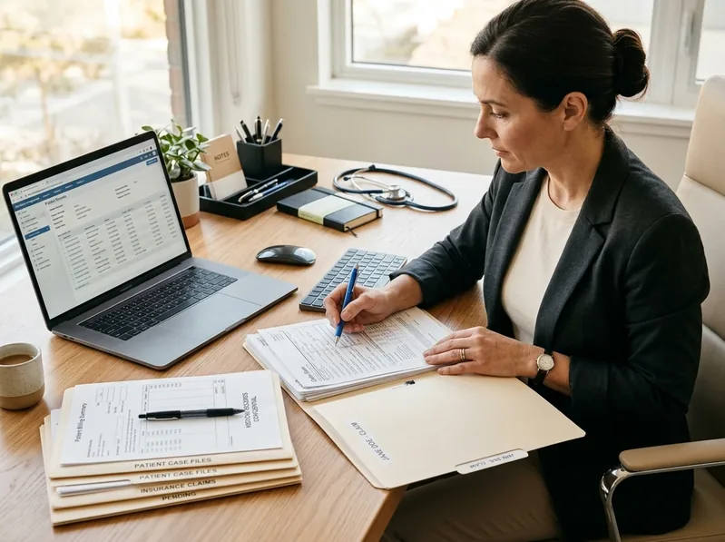 Healthcare administrative workflow and revenue cycle documentation review
